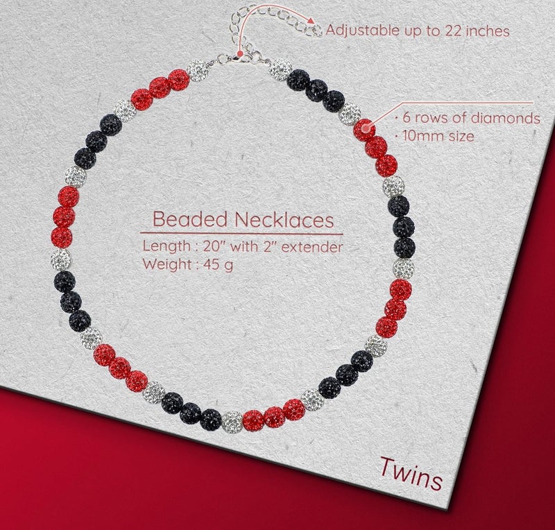 SUPBOMM Baseball Ice Necklace, Bling Beaded Necklaces, Drip Chain, League Team Colors Gifts for Men - Image 2
